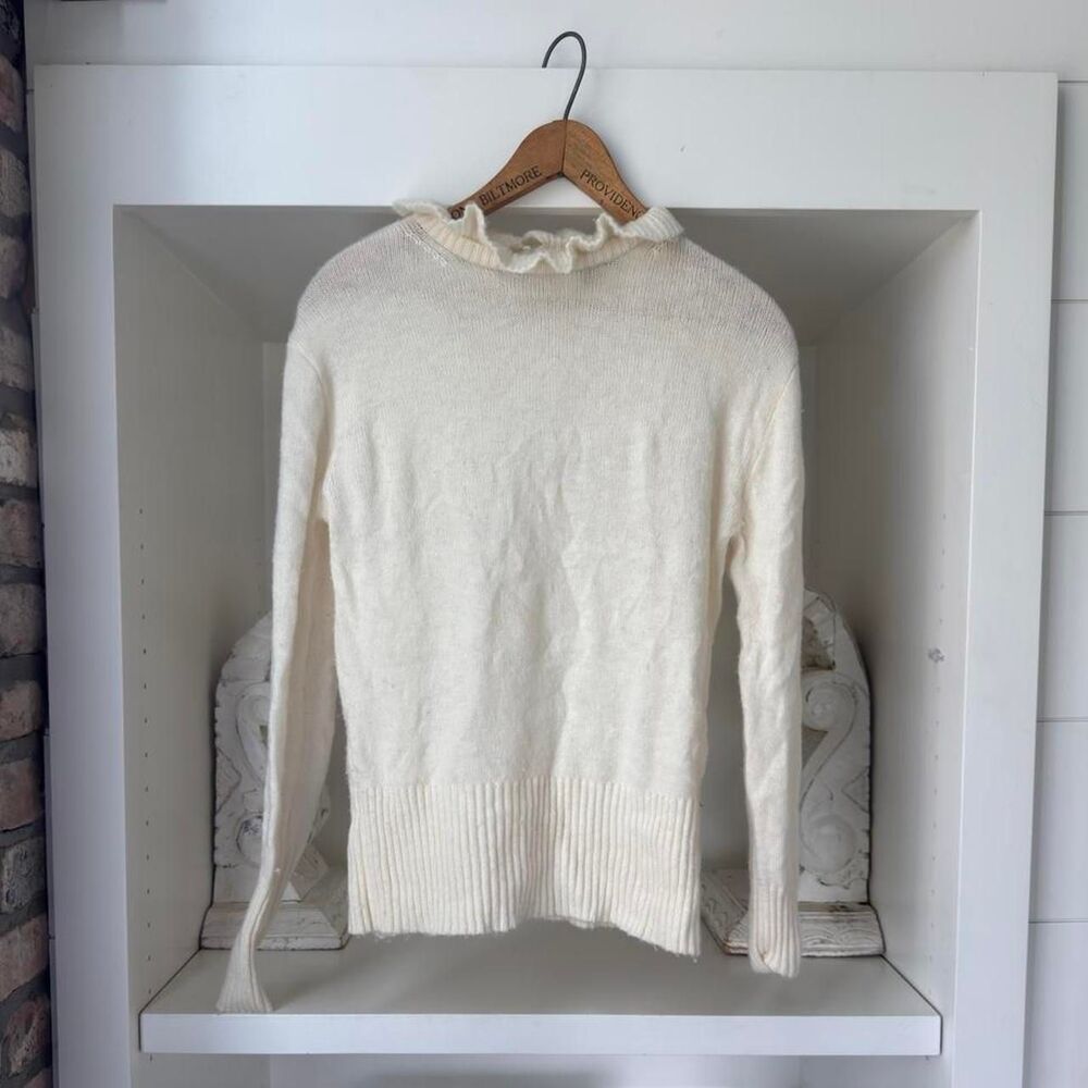 Jcrew Women's Cream and White Jumper